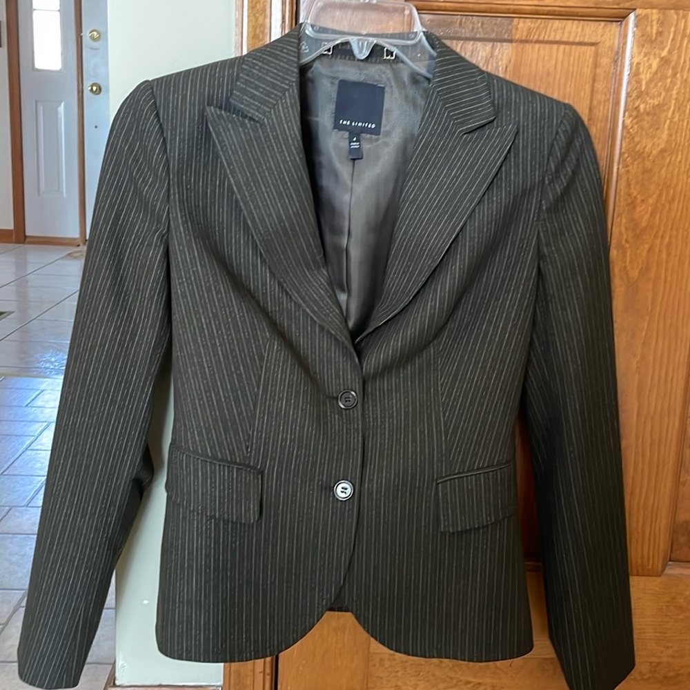 The Limited Women's Black Pinstripe Blazer